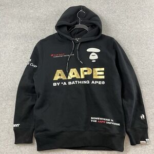 Aape Bathing Ape Asia Men's Large‎ Audi Sport Pullover Black Hoodie Sweatshirt
